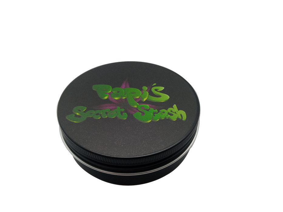 Papi's Secret Stash Graffiti Logo Herb Tin